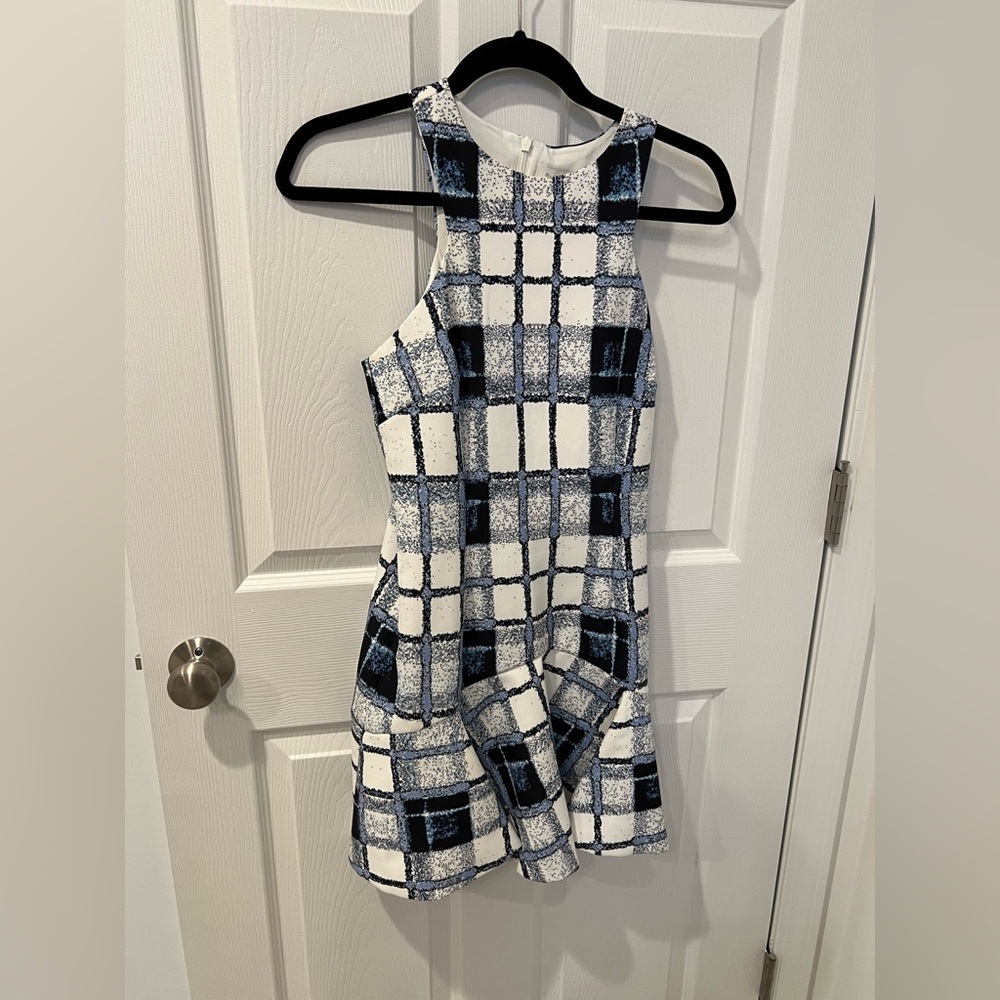 FINDERS KEEPERS Stylish Blue and White Kids Dress